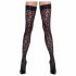 Cottelli Legwear - leopardmönstrade stay-ups (svart)