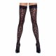 Cottelli Legwear - leopardmönstrade stay-ups (svart)