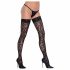 Cottelli Legwear - leopardmönstrade stay-ups (svart)