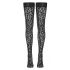 Cottelli Legwear - leopardmönstrade stay-ups (svart)