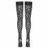 Cottelli Legwear - leopardmönstrade stay-ups (svart)