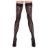 Cottelli Legwear - leopardmönstrade stay-ups (svart) - 4