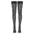 Cottelli Legwear - leopardmönstrade stay-ups (svart) - 4