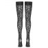 Cottelli Legwear - leopardmönstrade stay-ups (svart) - 4