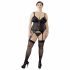 Cottelli Plus Size - justerbar strumpebandstopp (svart)