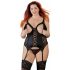 Cottelli Plus Size - justerbar strumpebandstopp (svart)