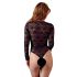 Cottelli - Shiny Lace Bodysuit (Black)  - M