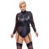 Cottelli Bondage Plus Size - spetsärmad body (svart)