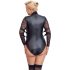 Cottelli Bondage Plus Size - spetsärmad body (svart) - 2XL