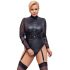 Cottelli Bondage Plus Size - spetsärmad body (svart) - 3XL