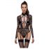 Cottelli - transparent body med djup urringning (svart) - L