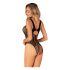 Obsessive B335 - transparent, öppen body (svart) - S-L