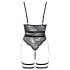 Cottelli - öppen, strap-on sexbody (svart) - L