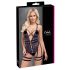 Cottelli - öppen, strap-on sexbody (svart) - L