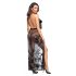 Noir - Fully Transparent Floral Maxi Dress (Black)  - M