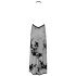 Noir - Fully Transparent Floral Maxi Dress (Black)  - M