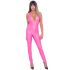 Cottelli Party - jumpsuit med djup rygg (rosa) - M