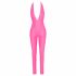 Cottelli Party - jumpsuit med djup rygg (rosa) - M