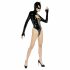 Black Velvet - Long Sleeve Batwoman Bodysuit (Black) 