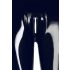 Latex - dragkedje leggings (svart)