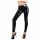 Latex - dragkedje leggings (svart) - S