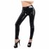 Latex - dragkedje leggings (svart) - S