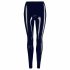 Latex - dragkedje leggings (svart) - S