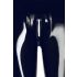 Latex - dragkedje leggings (svart) - S