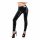 Latex - dragkedje leggings (svart) - M