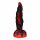 OgazR Hell Dong - sugkoppare ribbad dildo - 20 cm (svart-röd)