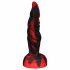 OgazR Hell Dong - sugkoppare ribbad dildo - 20 cm (svart-röd)