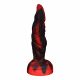 OgazR Hell Dong - sugkoppare ribbad dildo - 20 cm (svart-röd)