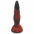 OgazR Hell Dong - sugkoppare ribbad dildo - 20 cm (svart-röd)