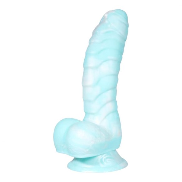 OgazR Havsorm – Sugpropp Dildo, 17 cm (blå-vit)