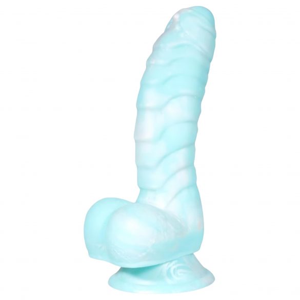 OgazR Havsorm – Sugpropp Dildo, 17 cm (blå-vit)