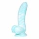 OgazR Havsorm – Sugpropp Dildo, 17 cm (blå-vit)