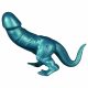 Toppedmonster - dinosaurie silikon dildo - 26 cm (turkos)