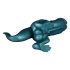 Toppedmonster - dinosaurie silikon dildo - 26 cm (turkos)