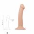 Strap-on-me M - dubbel lager realistisk dildo - medium (naturlig)