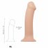 Strap-on-me XL - dubbelskiktad naturtrogen dildo - extra stor (natur)