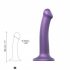 Strap-on-me Metallisk Glans M - hudvänlig dildo (metalllila)