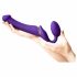 Strap-on-me M - trådlös strap on vibrator (lila)