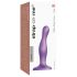 Strap-on-me Curvy S - vågig, baserad dildo (lila)