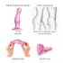 Strap-on-me Curvy S - vågig basdildo (rosa)