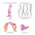 Strap-on-me Curvy S - vågig basdildo (rosa)