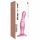 Strap-on-me Curvy M - vågig dildo med bas (rosa)