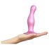 Strap-on-me Curvy M - vågig dildo med bas (rosa)