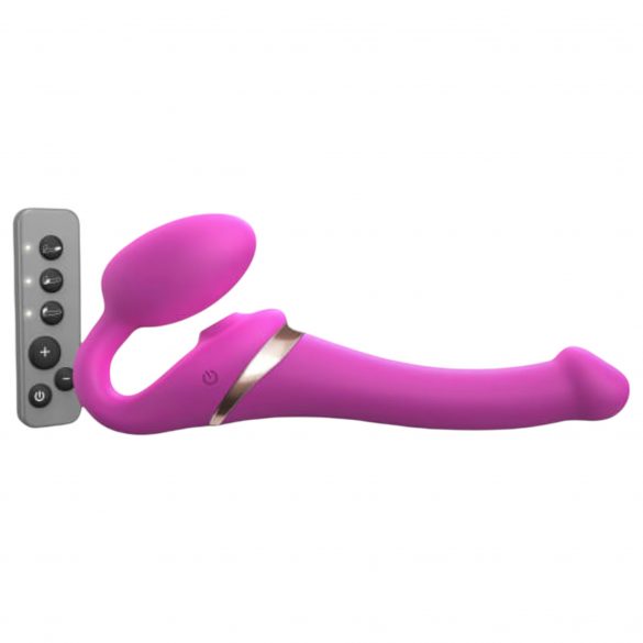 Strap-on-me S - påsättningsbar luftvibrerande vibrator - liten (rosa)