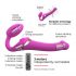 Strap-on-me S - påsättningsbar luftvibrerande vibrator - liten (rosa)