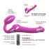 Strap-on-me S - påsättningsbar luftvibrerande vibrator - liten (rosa)